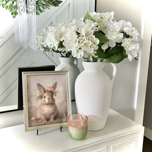 print :: bunny with floral crown