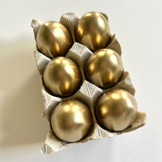 eggs :: gold {set of 6}