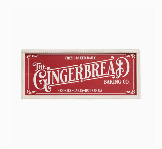 gingerbread wood sign