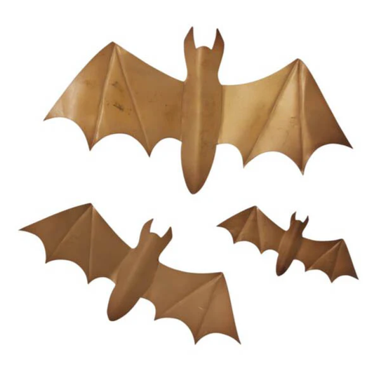 set of 3 :: gold bats