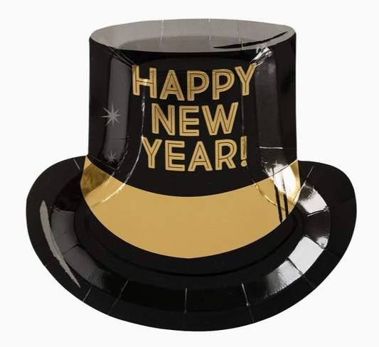 paper plates :: happy new year hat