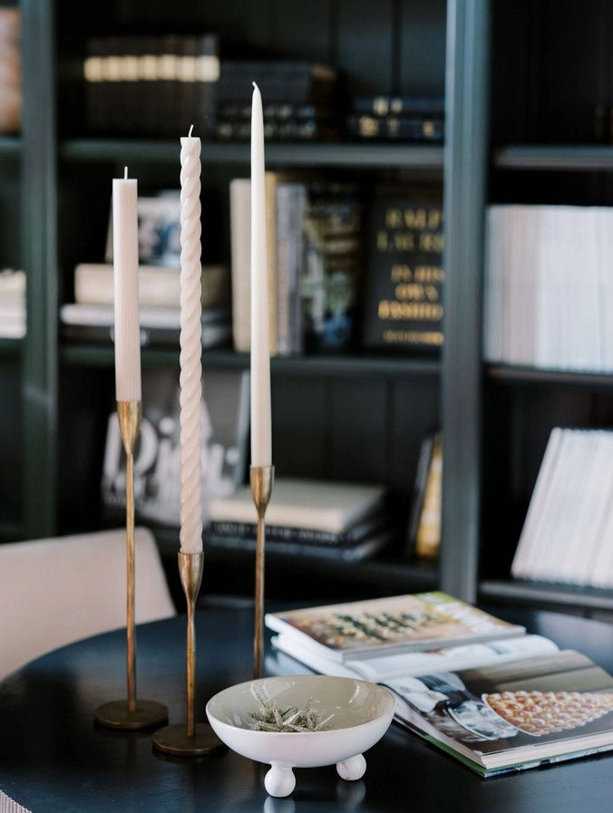 candle holders :: handcrafted antique brass {Set of 3}