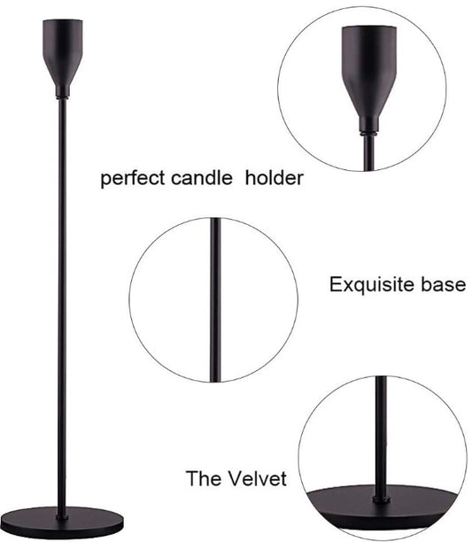 candle holders :: matte black {set of 3}