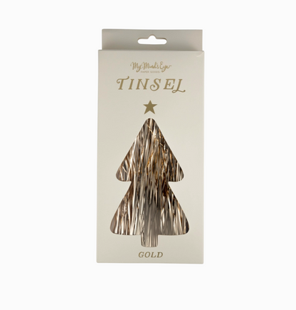 tree tinsel - gold