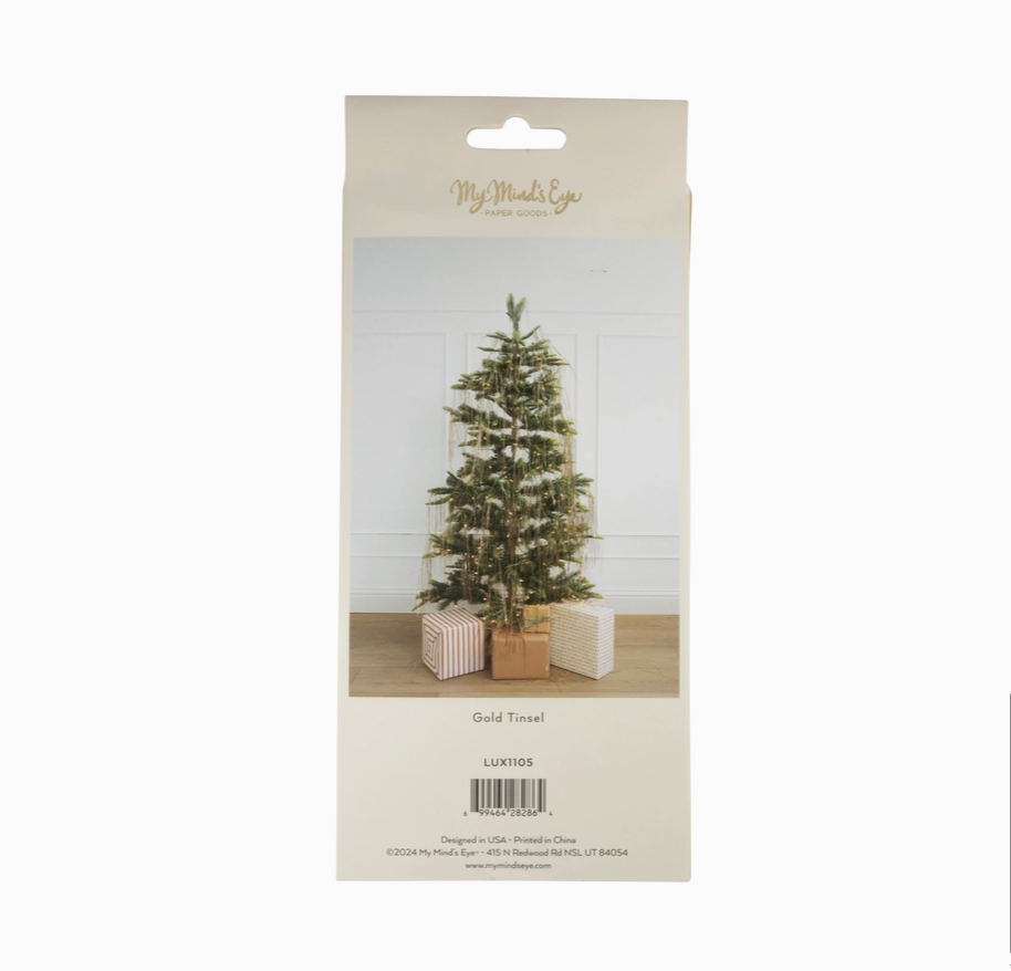 tree tinsel - gold