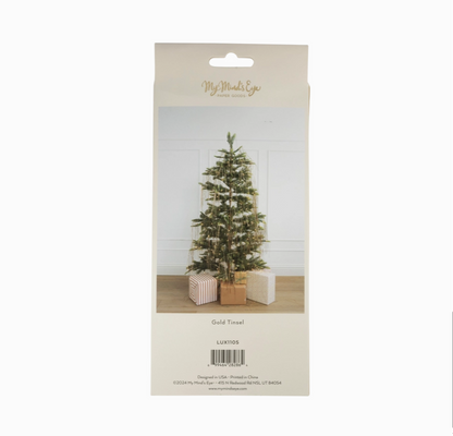 tree tinsel - gold