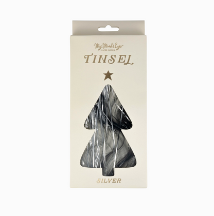 tree tinsel - silver